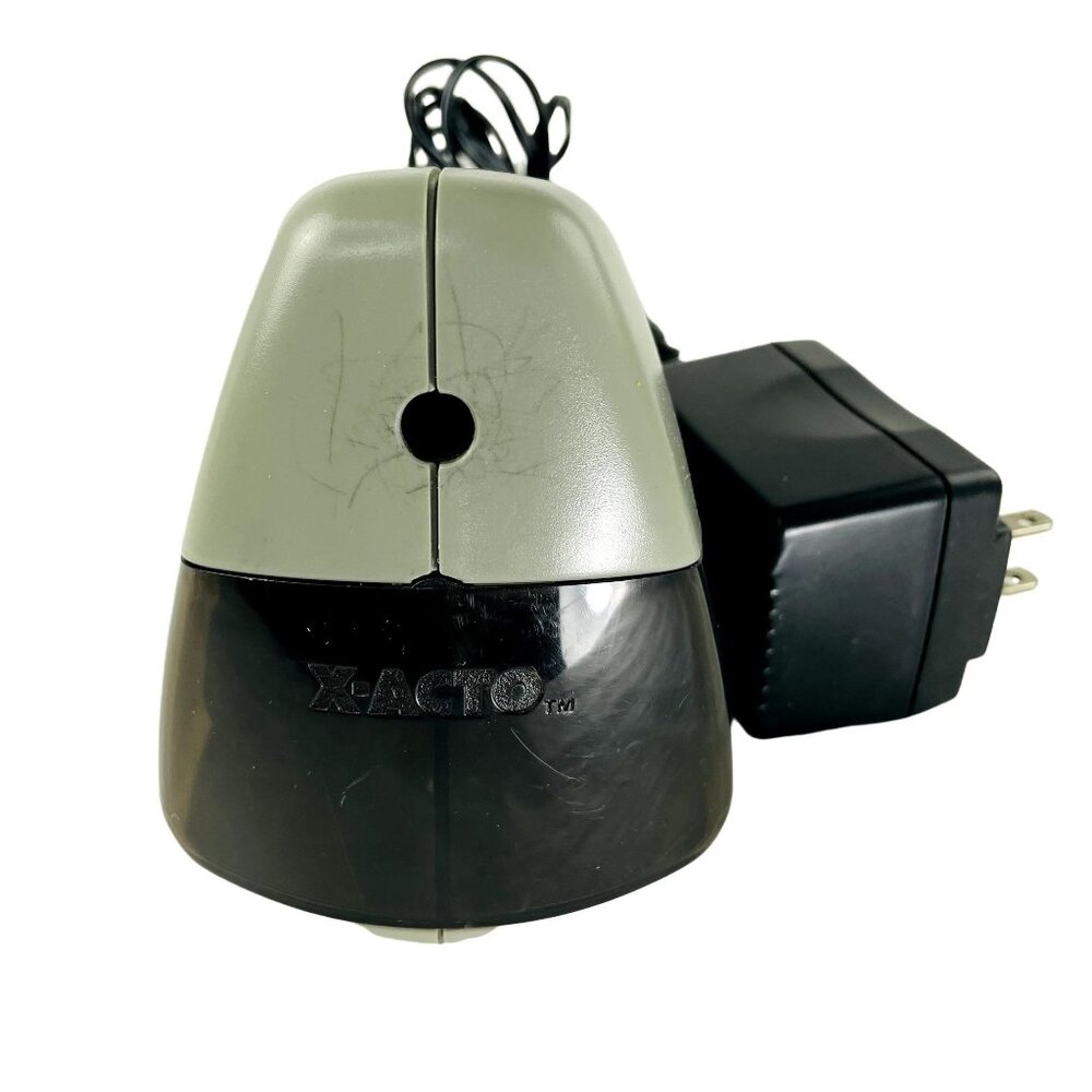 X-Acto Electric Pencil Sharpener Gray Model 1950X Tested Works Cord Included u